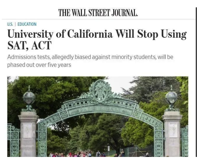 UC官宣：停止使用SAT/ACT!对中国留学生来说是利是弊？